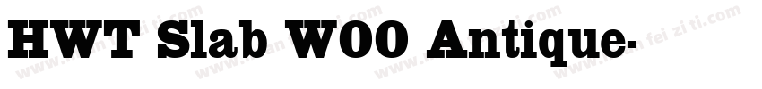 HWT Slab W00 Antique字体转换